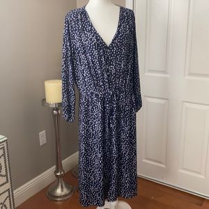 Floral button down midi dress